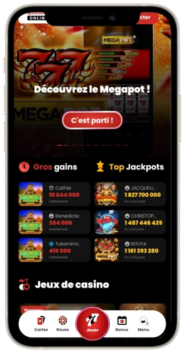 Application mobile Casino Partouche en ligne